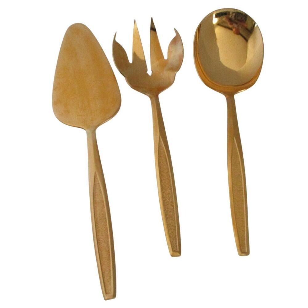 Royalton Antigua Gold Electroplate Pie Server & Salad Server